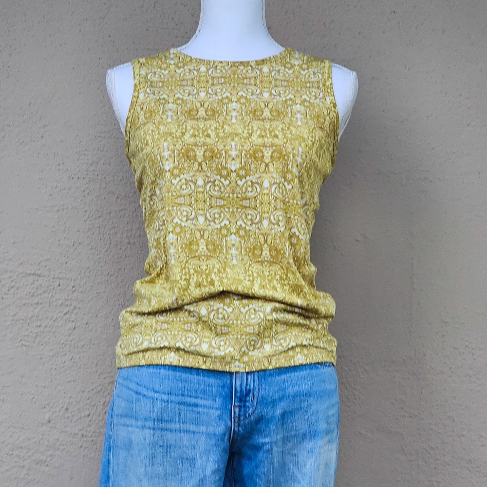 Bundle Of 3 Athleta Workout Tank Tops Jewel Tones Phychedelic + Paisley Sz Small